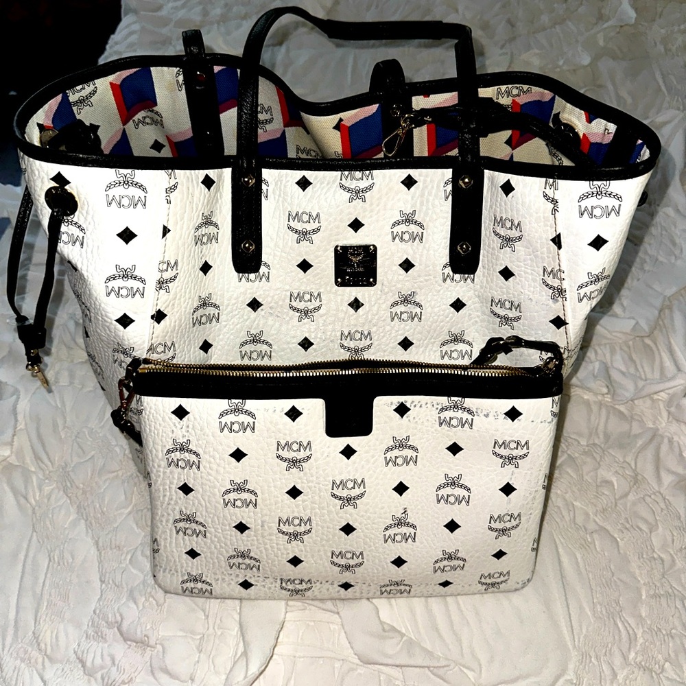 MCM Mongogram Tote + Hand Bag